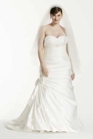 david's bridal satin wedding dress