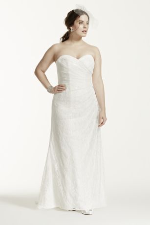 strapless lace bridal gowns