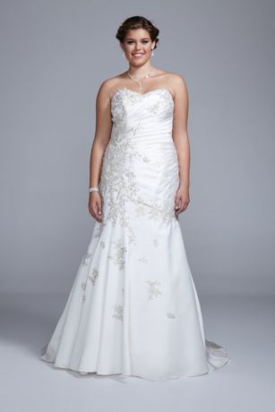 david's bridal satin wedding dress