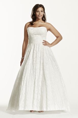 david bridal plus size white dresses