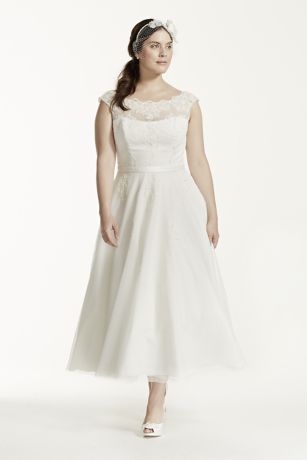 tea length wedding dress davids bridal