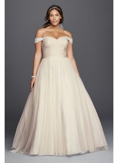 Beaded Lace Sweetheart Plus  Size  Wedding  Dress  David s 