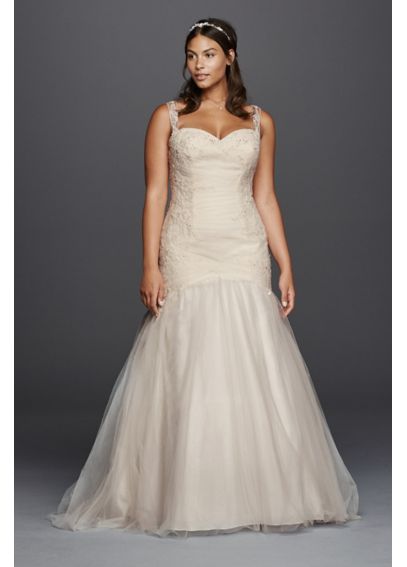 Plus Size Tulle Trumpet Wedding Dress - Davids Bridal