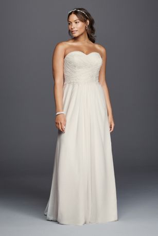 chiffon sheath wedding dress