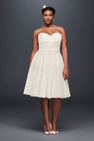 david's bridal short lace bridesmaid dress