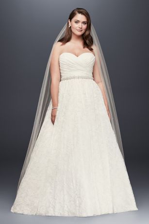 Lace Sweetheart Plus Size Ball Gown Wedding Dress David S Bridal