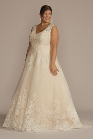 david's bridal full figure wedding dresses