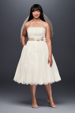 galina tea length wedding dress