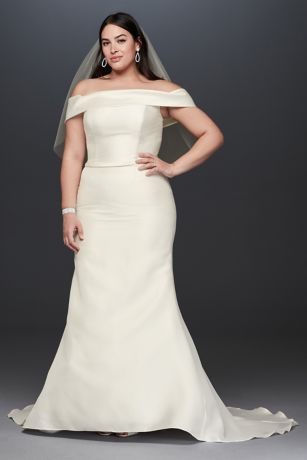 off one shoulder wedding dress