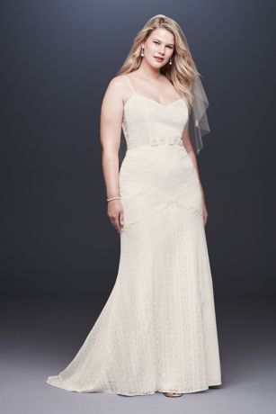 lace tank wedding dress