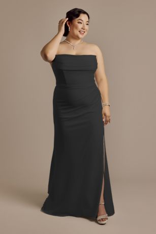 Black Sculpted Cowl Sheath Dress