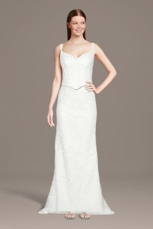 Picture of Tank Faux Two-Piece Lace Sheath Wedding Dress