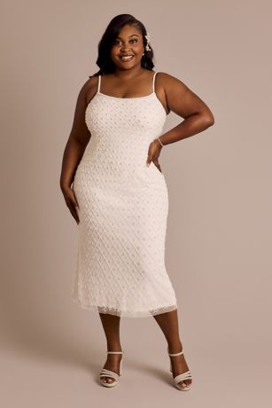 Picture of Beaded Scoop Neck Spaghetti Strap Midi Dress