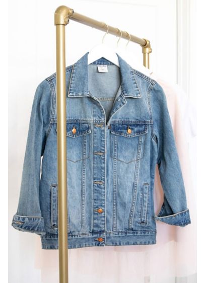 Bride Personalized Cotton Denim Jacket - Personalized with your wedding year, this 