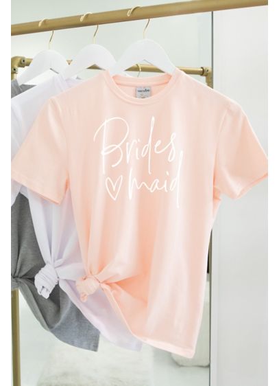 Bridesmaid Fitted Stretch Cotton T-Shirt - Adorned with the word 