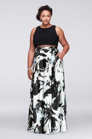 plus size two piece dresses