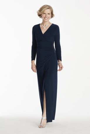 long sleeve jersey gown