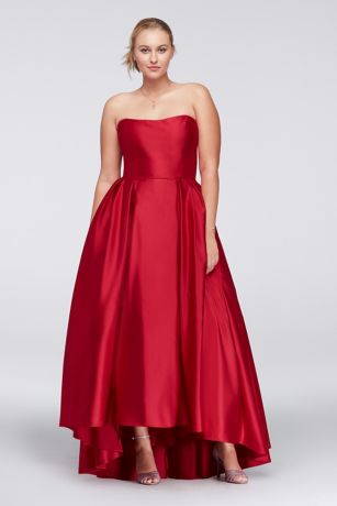 betsy and adam red ball gown