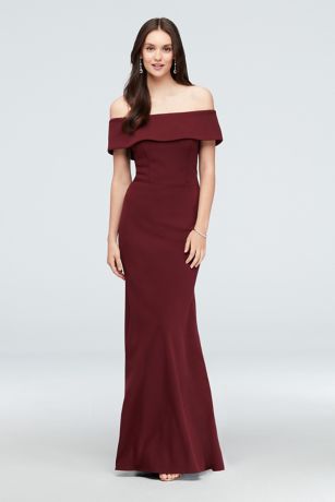 burgundy scuba dress