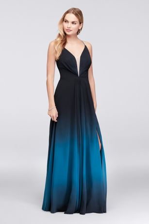 ombre chiffon gown