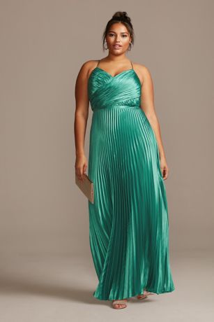 teal green plus size dress