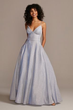 blue and grey prom dresses