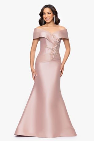 Picture of Jeweled Structured Off-the-Shoulder Mermaid Gown