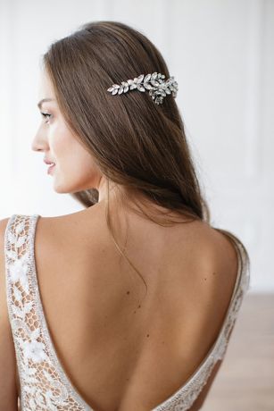 Picture of Marquise Crystal and Freshwater Pearl Halo Comb