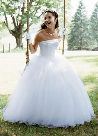 david's bridal tulle ball gown