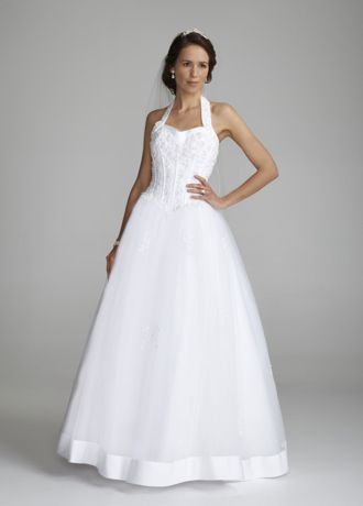 david's bridal halter dress