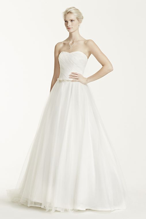  Ruched Bodice Tulle Ball Gown