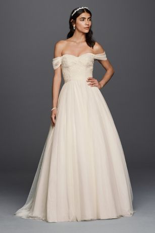 tulle beaded lace sweetheart wedding dress
