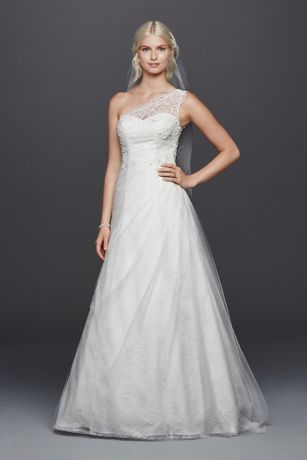 Melissa Sweet Beaded Cap Sleeve Lace Wedding Dress | David's Bridal