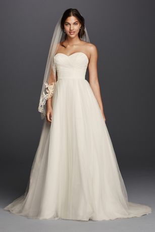 david's bridal tulle bridesmaid dress