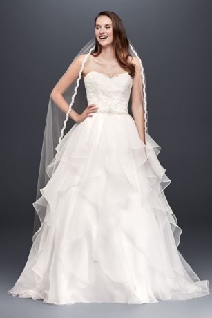 white organza wedding dress