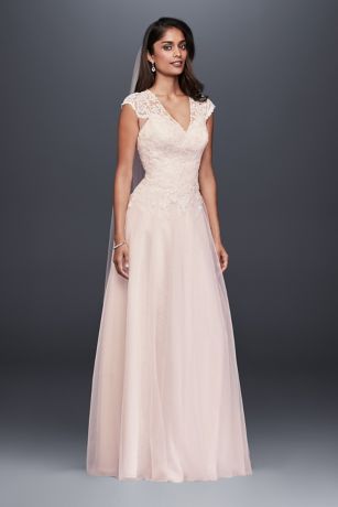 david's bridal a line bridesmaid dress