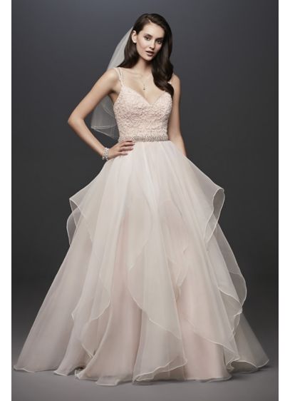 As Is Garza Ball Gown Wedding Dress with Straps David s As Is Garza Ball Gown Wedding Dress with Straps David s
