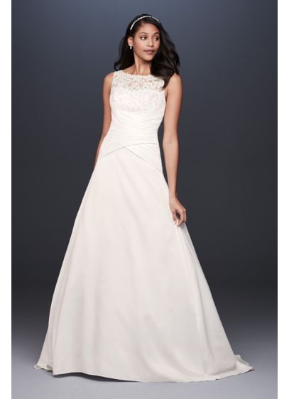 As Is Lace Applique Drop-Waist Wedding Dress | David's Bridal