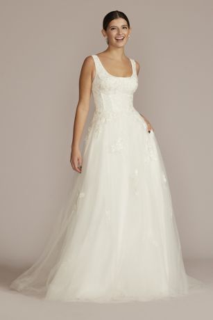 Picture of As Is Floral Scoop Neck Sleeveless Wedding Gown
