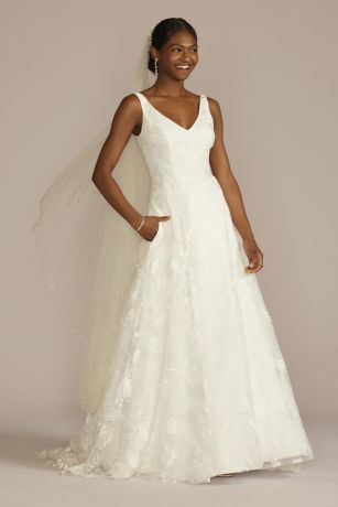 Picture of As Is V-Neck Embroidered Lace A-Line Wedding Dress