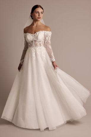 Picture of As Is Off-the-Shoulder Long Sleeve Ball Gown