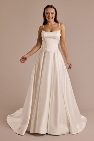 Picture of Spaghetti Strap Square Neck Ball Gown