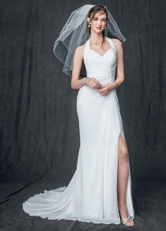 high slit bridesmaid dress