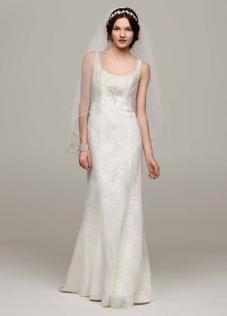 lace tank wedding dress