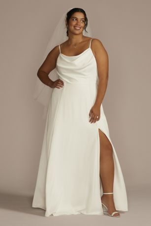 Picture of As Is Cowl Neck Scoop Back A-Line Wedding Dress