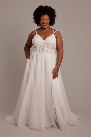 Picture of As Is Beaded Bodice Wedding Dress with Tulle Skirt