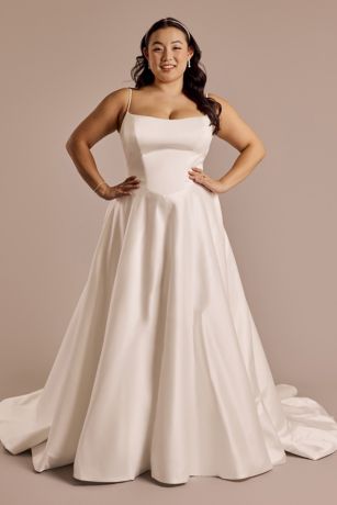 Picture of As Is Spaghetti Strap Square Neck Ball Gown