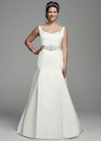 satin button back wedding dress