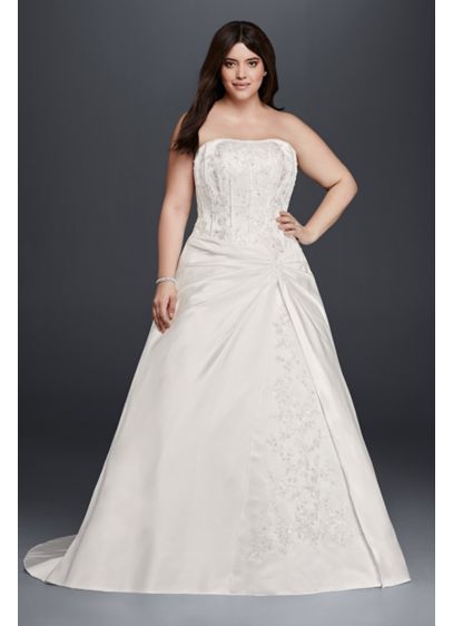 As Is Draped Plus Size Corset Wedding Dress David S Bridal
