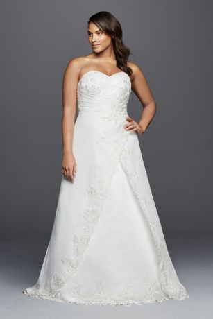 As Is Strapless Chiffon Wedding Dress With Draping David S Bridal